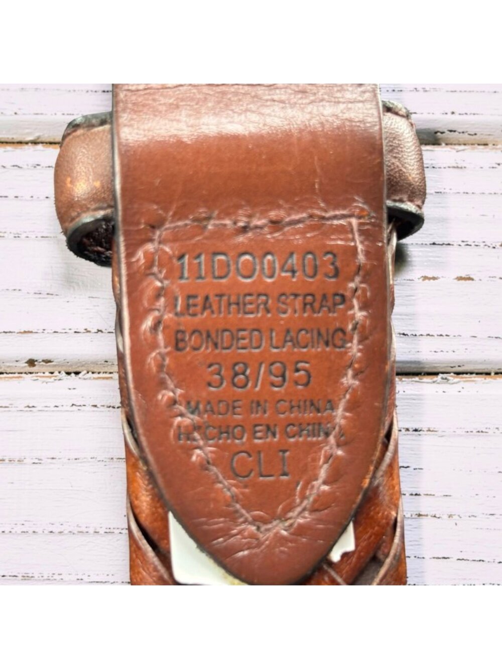 Braided Leather Belt Brown Woven Belt Brass Buckle Classic Preppy Casual Men’s B - Picture 4 of 5